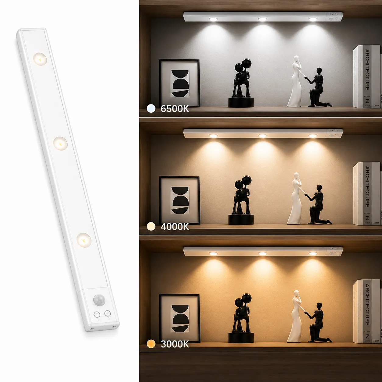 Luce LED Sottopensile 40 cm Ricaricabile con Sensore di Movimento - immagine 4