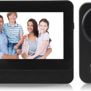 Videocitofono con Monitor, Campanelli e citofoni Visione Notturna, Voce Bidirezionale, Angolo di Visione Ampio Dotato di Uno Schermo IPS da 4,3 pollici